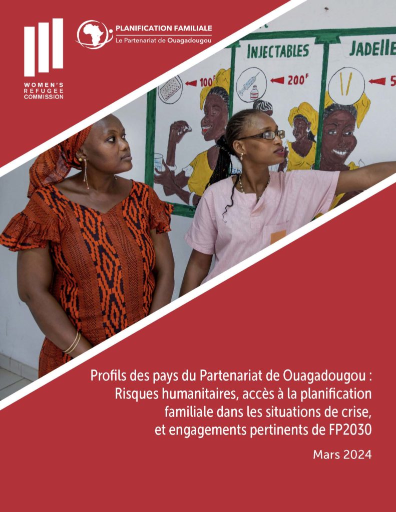 Risques humanitaires – Accès à la PF dans les situations de crise et engagements pertinents de FP2030